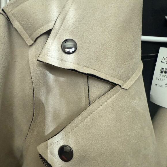 NWT Kut From The Kloth Moto Jacket Faux Suede Womens Sz M Haddie Irish Cream - Picture 8 of 11